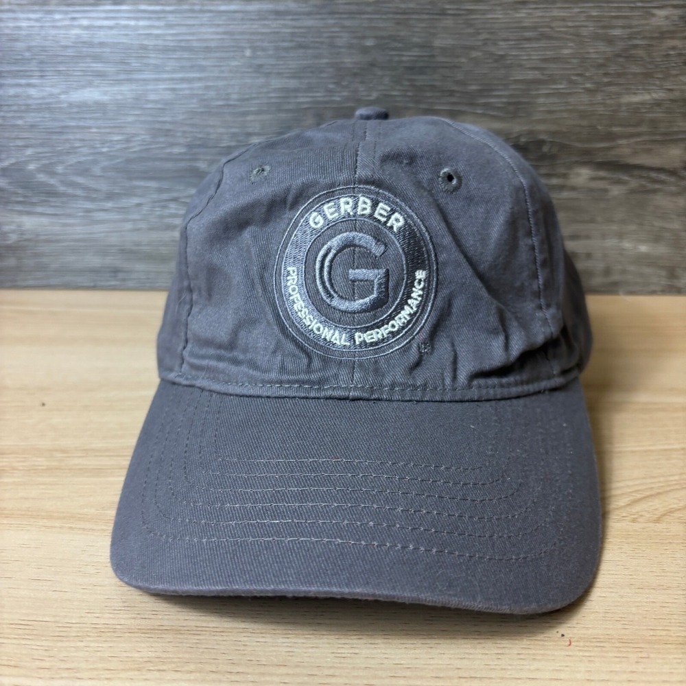 Gerber Professional Performance Hat Cap Strap Back Gray Adjustable